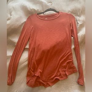 Long sleeve top - orange/red